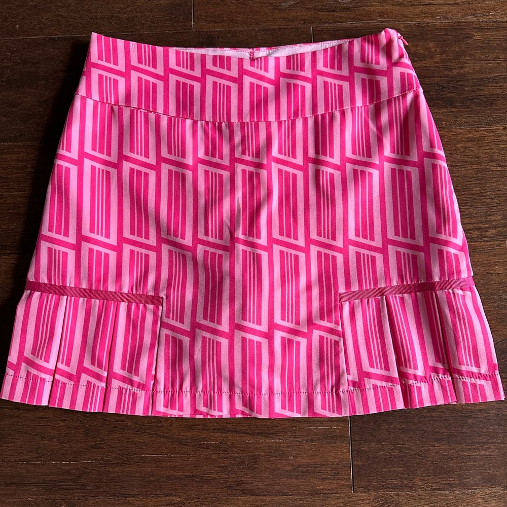 Like New Golftini Pink Geometric Women's Golf Skirt